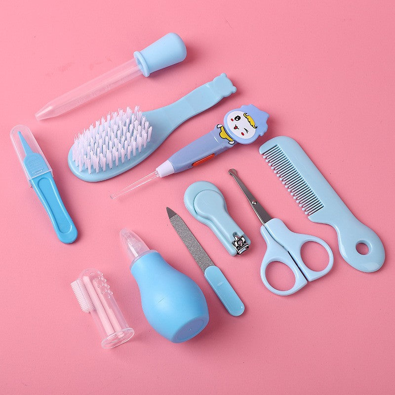 Baby nail clippers Baby nail clippers Care Newborn anti-clip meat nail clippers Ten-piece gift box set