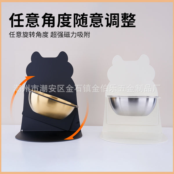 Cross-border cat food basin pet basin pet supplies kitten dog bowl new creative adjustable high magnetic cat food bowl
