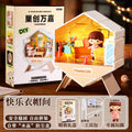 Diy miniature house scene handmade ornament art house mini boy girl assembly toy birthday gift