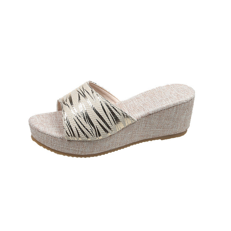 plus size  summer new fish mouth platform chunky sole sandals women's waterproof wedge heel sandals
