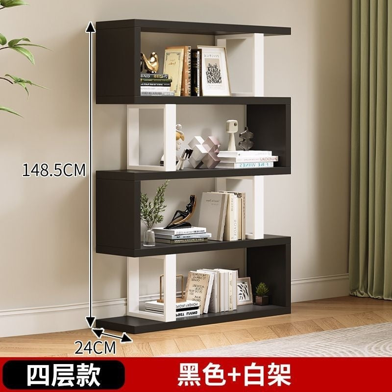 Floor-standing storage rack bookshelf solid wood wall shelf toy storage rack for home multi-layer bookcase combination storage rack