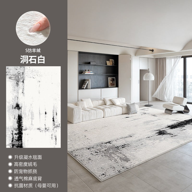 Carpet living room  new style no-wash and wipeable light luxury high-end modern simple bedroom no-maintenance waterproof floor mat