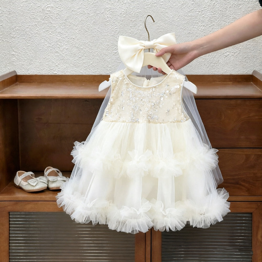 【dropshipping】 new stylish sequin dress vest dress for girls, baby puffy princess dress, korean style