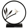 Minimalist modern circle table lamp - bedroom bedside lamp with remote control, creative personalized gift ornament, usb phone charger