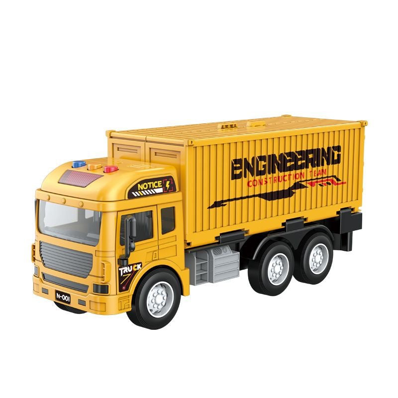 Kids' oversized container truck crane large truck alloy excavator construction vehicle toy set