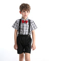 Boys' summer outfit: new cross-border style, formal wear, kids' short-sleeve two-piece set, breathable summer clothes for babies, stylish and trendy