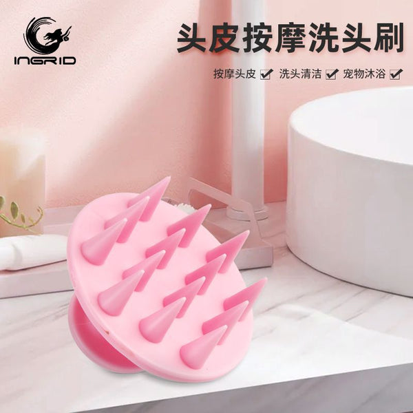 Scalp massage shampoo brush hair salon special silicone shampoo comb hair products meridian massage candy color cleaning brush