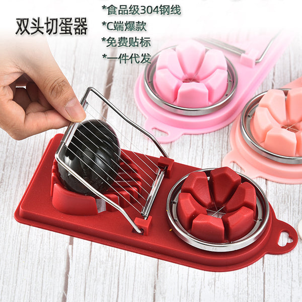 Egg cutter Household egg cutting tool Multifunctional stainless steel Manual Songhua egg slicer Splitter Preserved egg cutter