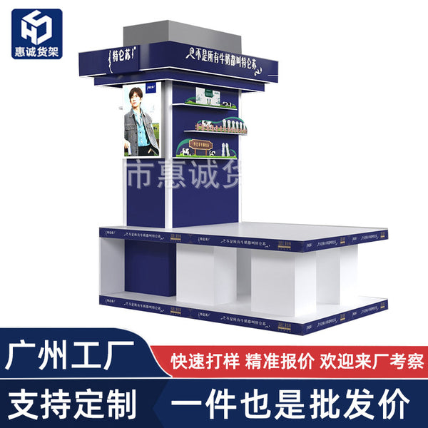 Supermarket column-wrapped shelves Display shelves Surrounding columns Four-sided column-wrapped shopping malls Cement cylinders Square columns Container shelves
