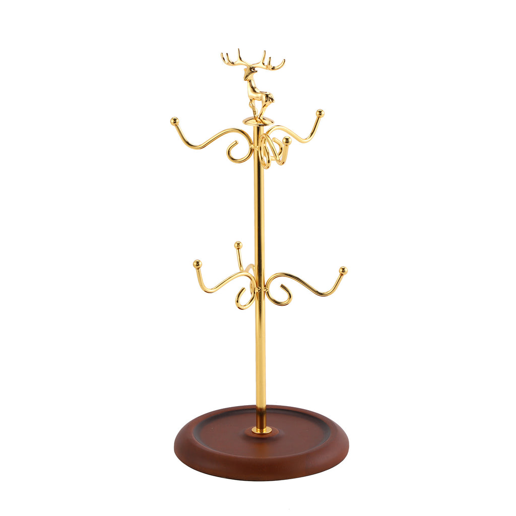 Cross-border creative mug drain rack upside down coffee cup storage rack household wrought iron water cup hanger cup holder