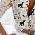 wholesale women's long-sleeved shirts, trendy all-season shirts with popular cross-border print designs, dropshipping available