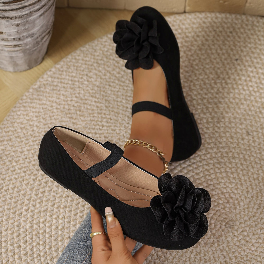plus sizeflatsflowers shoes gentle style easiest for matchnew arrival with skirt slip-onflatsflats