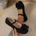 plus sizeflatsflowers shoes gentle style easiest for matchnew arrival with skirt slip-onflatsflats