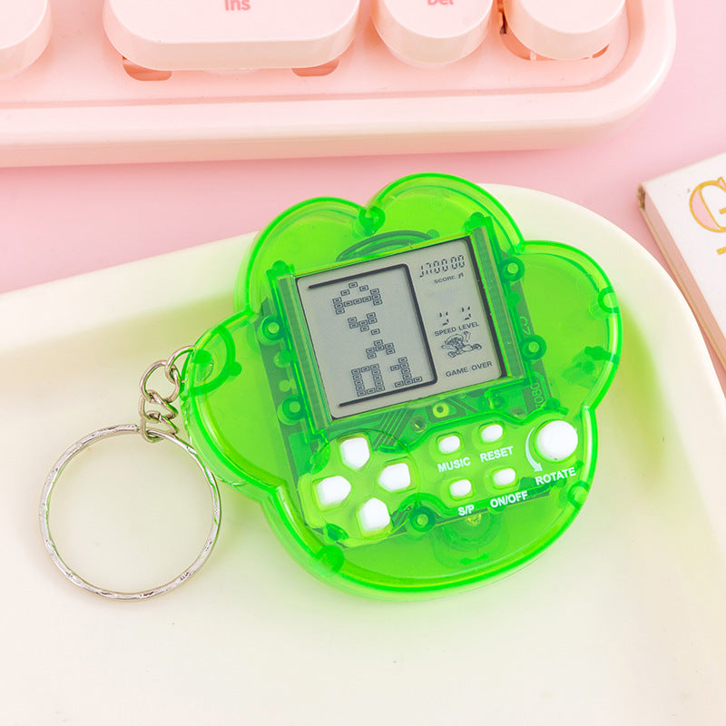 mini handheld game console keychain - tetris electronic game console - handheld console - schoolbag creative ornament