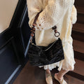 2025 new autumn/winter chinese chic handbag - minimalist lace embroidery underarm bag - niche chinese style luxury shoulder bag