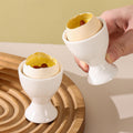 Scandinaviancasual pure white breakfast egg cup egg holder creative egg holder dining table utensils mini goblet ins