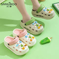 2025 new women's wedge platform clogs - summer outdoor wear, thick sole, two-wear style, chunky heel, non-slip beach sandals & slippers