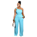 C7508 cross-border   fashion women's elegant sleeveless top and pants set - summer collection