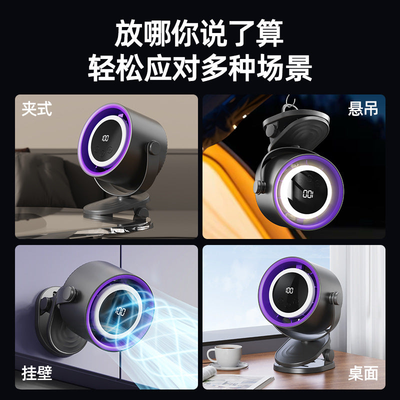 charging clip fan desktop usb small fan long battery life office dormitory high wind mini fan