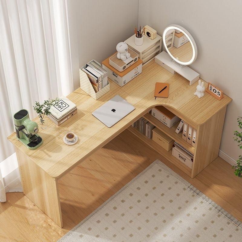 Computer desk desktop for home bedroom bookshelf all-in-one student study writing desk corner multifunctional office desk