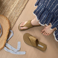 French retro thong sandals - 2026 spring/summer collection - ethereal beach vacation flip-flops - flat sandals for outdoor wear
