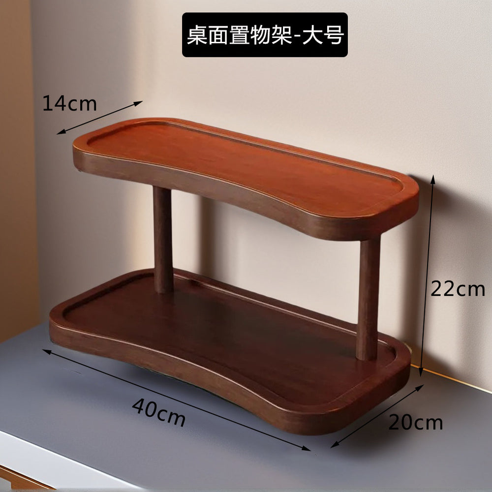Cup holder desktop storage rack countertop double-layer storage rack tea set rack coffee cup water cup desk display rack