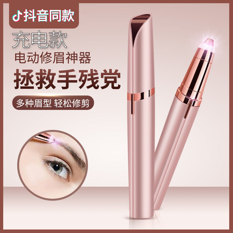 Electric eyebrow trimmer for women, automatic eyebrow shaper, hair removal device, beauty trimmer pen - portable
