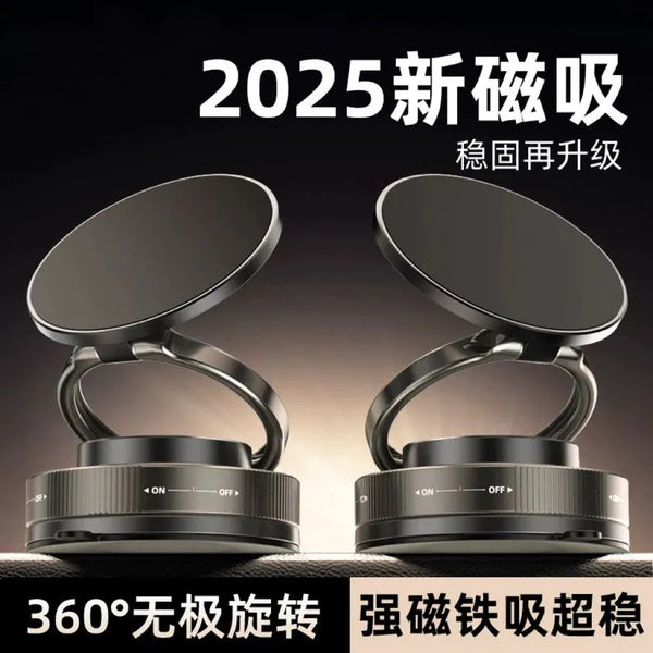 Vacuum suction cup Magnetic mobile phone holder Multifunctional car 2025 New center console Anti-shake navigation Car-specific