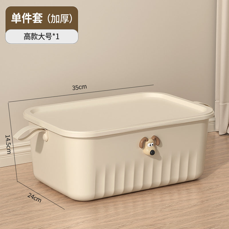 Miscellaneous storage box dormitory desktop storage box toy cream style cosmetics storage box snack plastic storage box