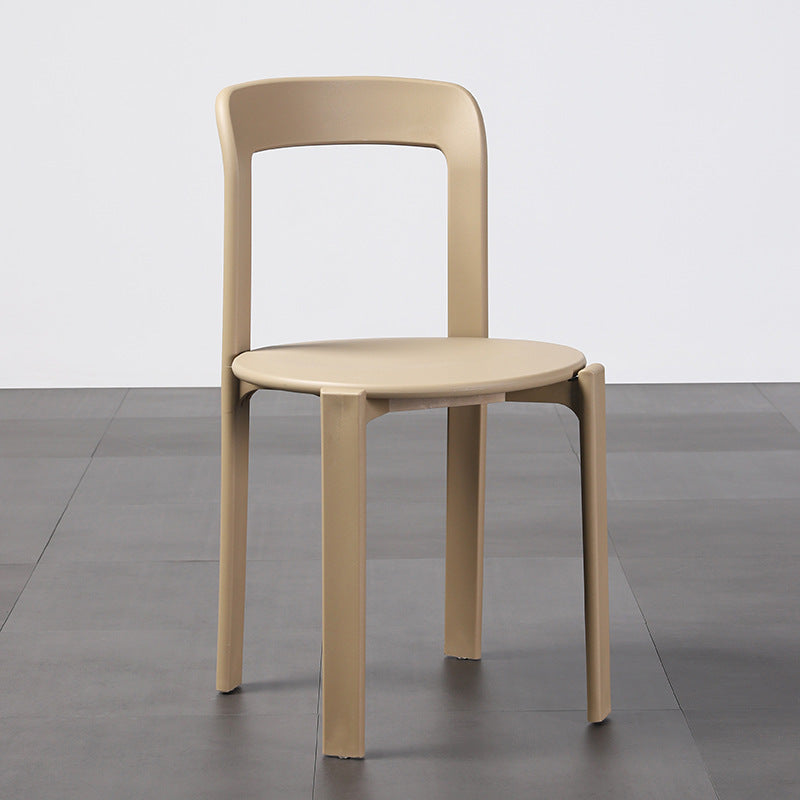 Nordic plastic chair - thickened, stackable dining chair for restaurants, cafes, indoor/outdoor use - dopamine backrest dining chair