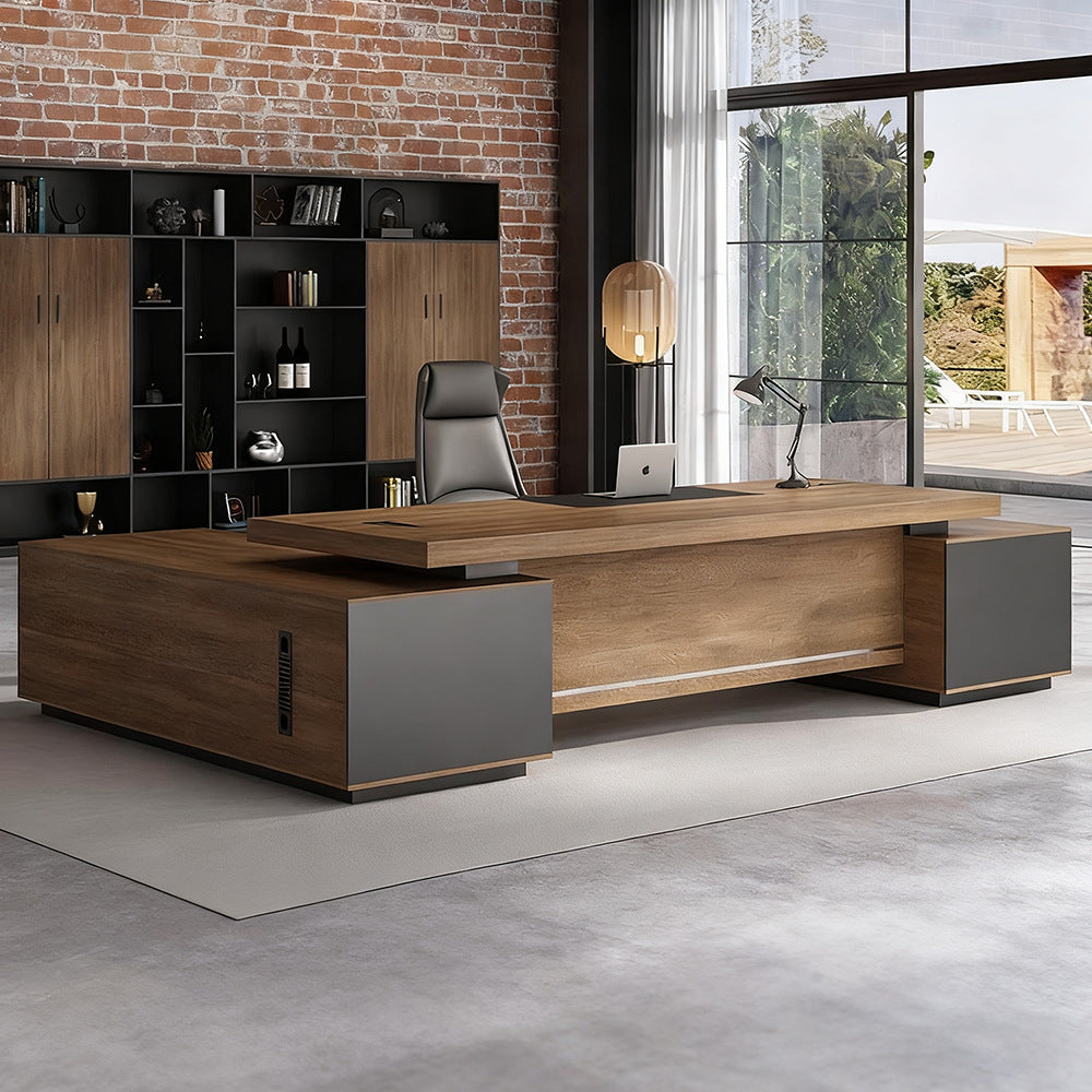 Boss desk office chair combination casual modern president desk executive table supervisor manager desk accessible luxury furniture