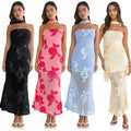 C7671 cross-border   fashion women's summer elegant sexy slim-fit backless dress