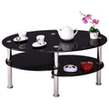 accessible luxury coffee table living room classy double-layer center table iron coffee table for home tempered glass coffee table