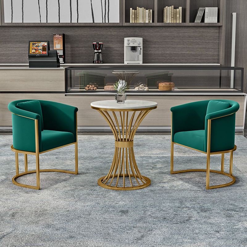 Minimalist sales office negotiation table and chair set, casual round table, hotel/beauty salon booth, business reception sofa