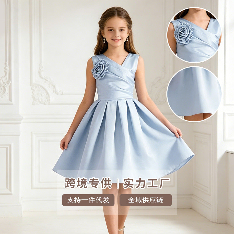 Yimingzhi export style girls' formal dress  new flower girl runway piano performance costume dance dress