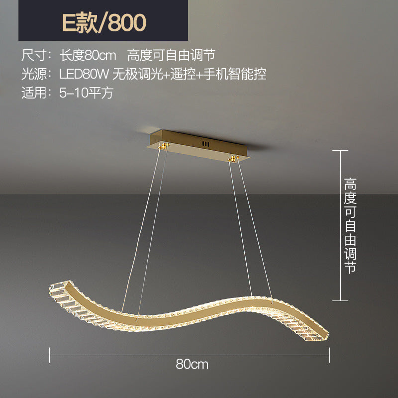 Living room crystal chandelier light luxury combination modern simple dining room master bedroom light 2022 new whole house package lighting