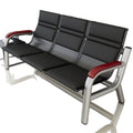 Office sofa coffee table combination lounge row chair simple three-slot iron frame bench aisle waiting sofa chair