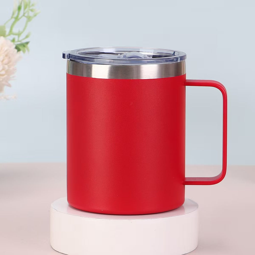 Amazon 304 stainless steel mug 12oz minimalist portable insulated tumbler with handle for home and office - wholesale