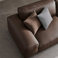 Personalized normcore summer picture big black cow full genuine leather first layer cowhide sofa living room tofu block straight retro style sofa