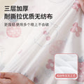 Disposable bed sheet, duvet cover, pillowcase set - 4 piece travel set, double size, pink print, thickened, extra large, sanitary hotel quality