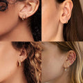new arrival jewelry fashion exquisite zircon earrings small round ball normcore earrings cable stitch twisted circle earrings