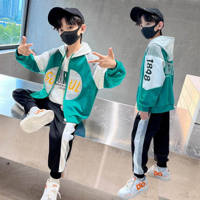 Boys' spring outfit set - new  collection - trendy, stylish, and cool kids' clothing - street style fashionable boy's hoodie