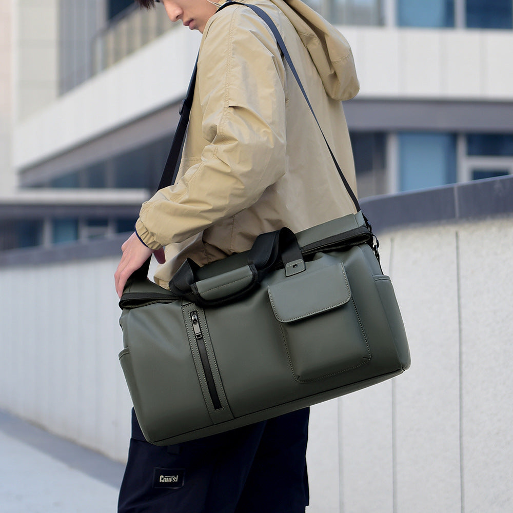 New simple travel bag trendy casual large-capacity duffel bag dry and wet separation men and women crossbody sports fitness bag