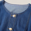 new arrival: plus-size french style sleeveless single-breasted denim a-line dress for women - perfect for , , and european & american markets