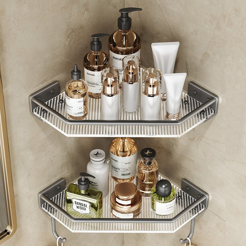 Acrylic toilet toilet rack non-punching bathroom gun gray tripod shower room toilet tripod