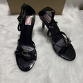 French chic thin strap lambskin patent leather 2025 summer flat round toe open toe genuine leather versatile buckle sandals for women