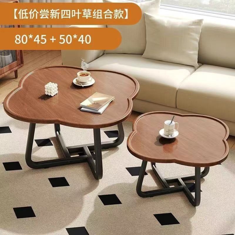 Modern four-leaf clover for home round bedroom simple balcony side table coffee table small apartment living room sofa casualaccessible luxury