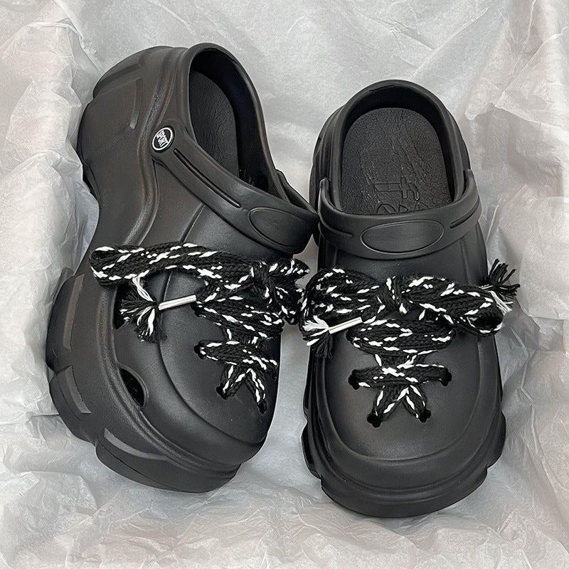 Thick sole crocs women's new arrival heightenednon-slipfashionpopular popular beach sandals outwear summer wholesale