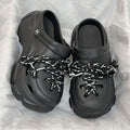 Black shoelaces [black] clogs