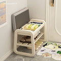 For home door shoe changing stool solid wood light luxury can sit shoe cabinet stool all-in-one entrance door extremely narrow can store shoe stool